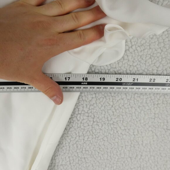 Shoshhanna Dress Womens 8 White Mini Shirt A Line Short Sleeve Flutter Summer - Picture 8 of 12